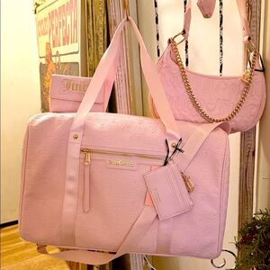 Juicy Couture Light Pink Travel Bag Set